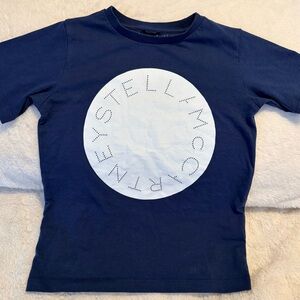 Stella McCartney Kids Dark Blue Tee with White Logo